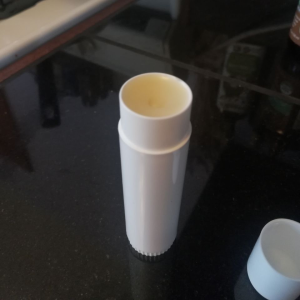 super easy diy lip balm cooled in container